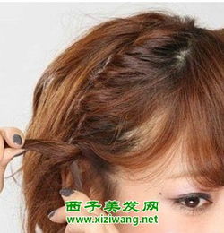 立体感的女生中短发发型扎法图解