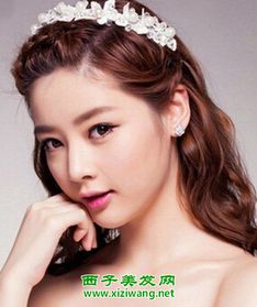 圆脸新娘长发发型图片 让圆脸快速变优雅精致