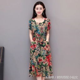 中老年女装绵绸连衣裙,40 50岁中年妈妈人手一件,清凉透气不燥