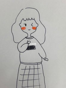 今日简笔画,可爱小女孩,画着心情都好简笔画 绘画 文化娱乐 小红书